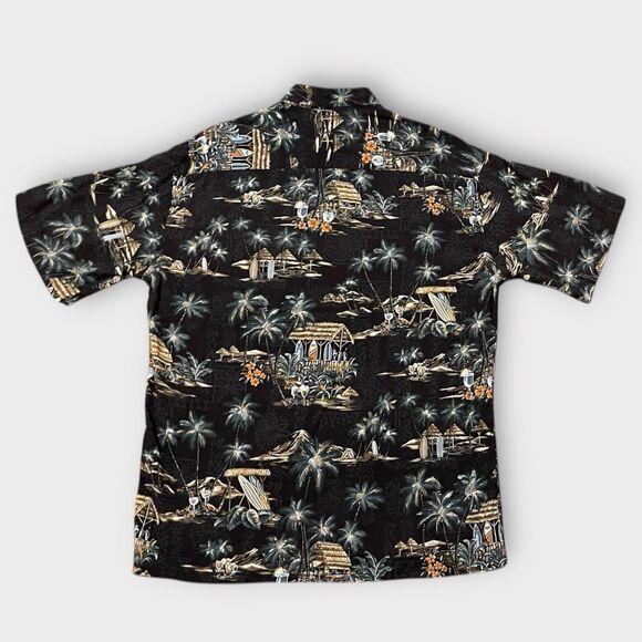 Vintage Campia Moda Shirt Mens M Floral Surf Cocktail Palm Short Sleeve Hawaiian - Picture 5 of 6